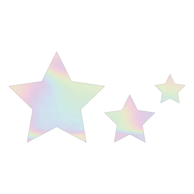 50 Estrellas Adhesivas Holograficas Tornasol Sticker