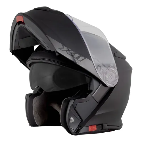 Capacete X11 Articulado Turner Trooper Preto Viseira Interna