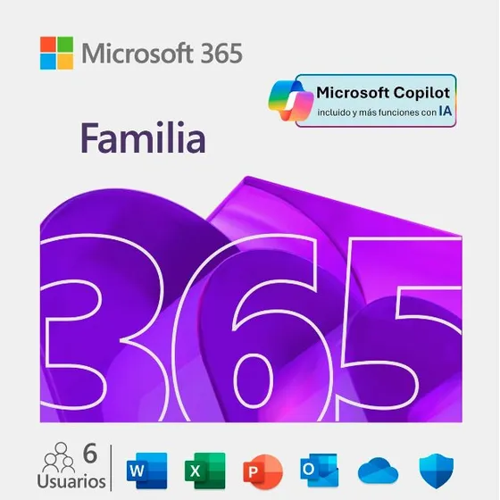 Microsoft 365 Familiar 6 Usuarios 30 Equipos 1 Año - Office