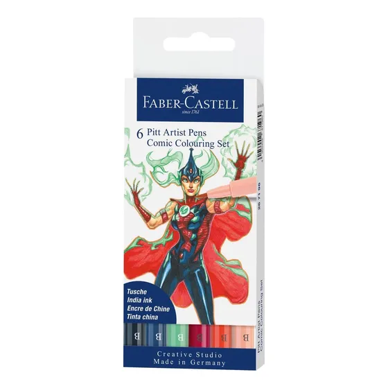Set Marcadores Ilustración De Cómics 6 Piezas Faber Castell