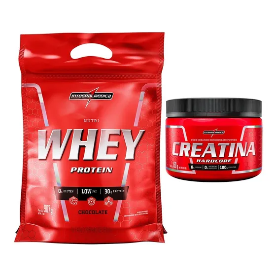 Kit 1 Nutri Whey 907g + Creatina 150g Integralmédica