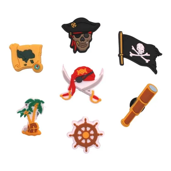 Pin Para Crocs Piratas Kit Com 7 Pins