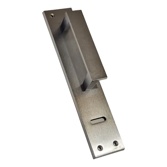 Manija Fija De Aluminio Plateada Para Puerta De Entrada  Plateado