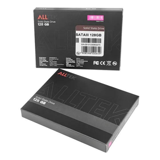 Hd Ssd 128gb Alltek 2.5 Sata Ill 6 Gbs - 3 Anos De Cor Preto 128GB