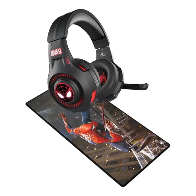 Combo Gamer Xtech Auricular Con Micrófono+mousepad Spiderman