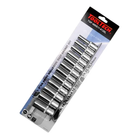 Riel 12 Dados Tubulares 1/2 Hex 10-24mm Tooltech No Stanley
