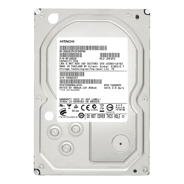interno Hitachi Ultrastar HUA722020ALA331 2TB plata