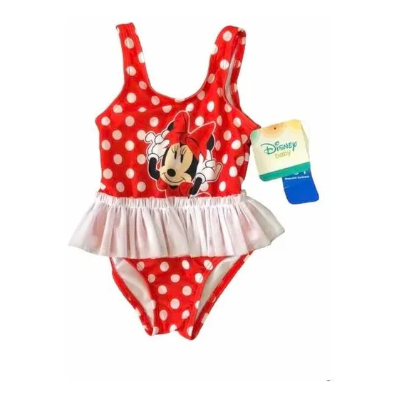 Traje De Baño Para Niña Disney De Minnie Con Tul