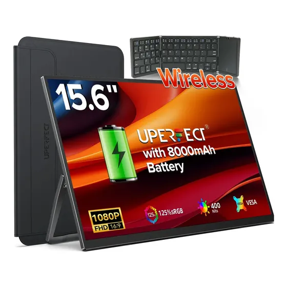 Monitor Portátil Uperfect J6 de 15.6" Full HD Sem Fio Com WiFi e Bluetooth