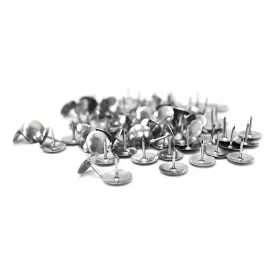 Kit 100 Tachinhas Cromadas Metal Para Quadro Cortiça E Afins