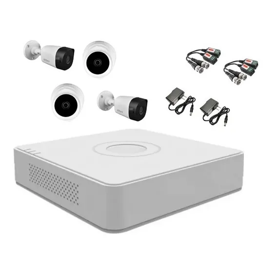 Kit Combo Dvr-nvr 8 Canales 4 Cámaras Seguridad