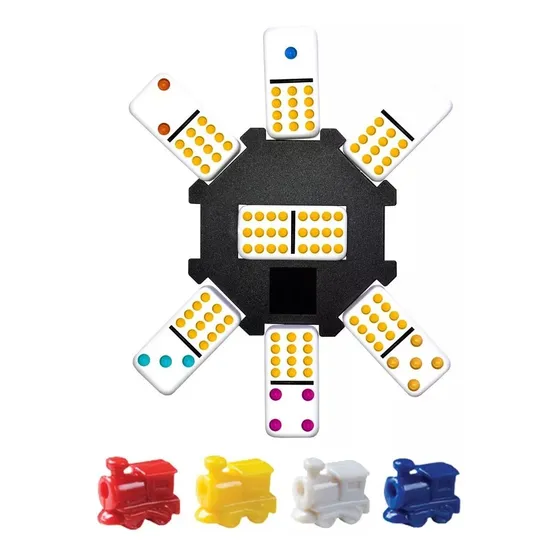 Domino Cubano Con 91 Fichas Jumbo Y Trenes Domino Doble 12