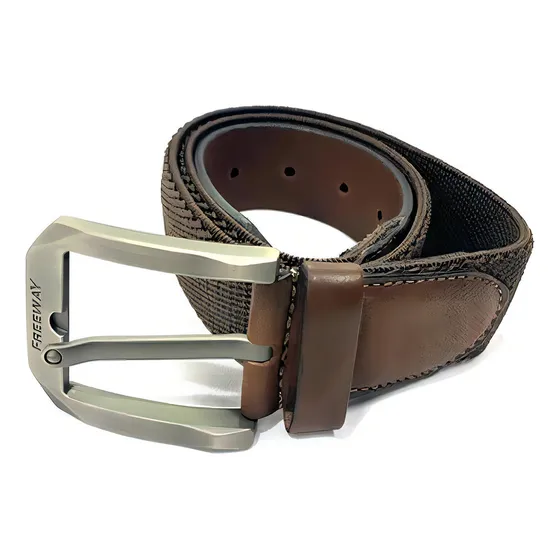 Cinto Masculino De Elástico Freeway Conforto E Pratico Dml Cor Marrom Tamanho GG