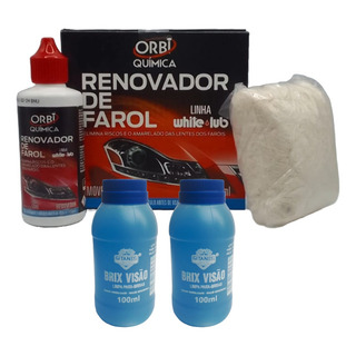 Kit Renovador Farol Automotivo Tira Amarelado Aspecto Fosco Kit Renovador Farol Automotivo Tira Amarelado Aspecto Fosco