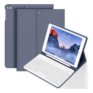 Funda Para iPad 6a Gen 2018 Con Teclado Color Lila Durable Funda Para iPad 6a Gen 2018 Con Teclado Color Lila Durable