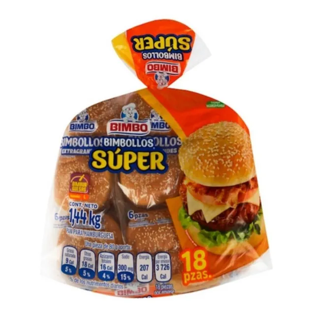 Pan Para Hamburguesas Bimbo Bimbollos Extra Grandes
