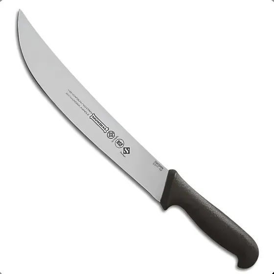 Faca Aço Inox Açougue Profissional Bife 5517-10 Mundial Cor Preto