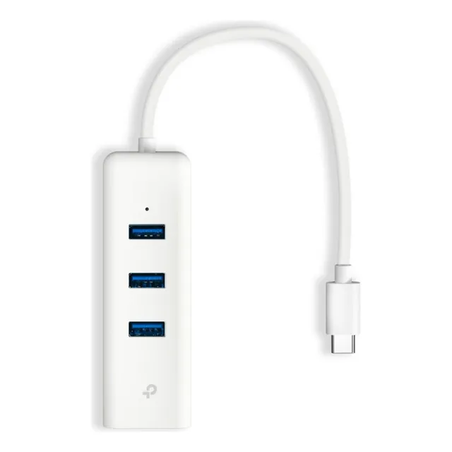 Adaptador Usb C Con Hub 3 Puertos Ethernet Tp-link Ue330c Color Blanco