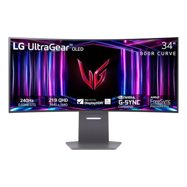 Monitor Gamer LG con pantalla de 34" 240Hz 127V y resolución WQHD