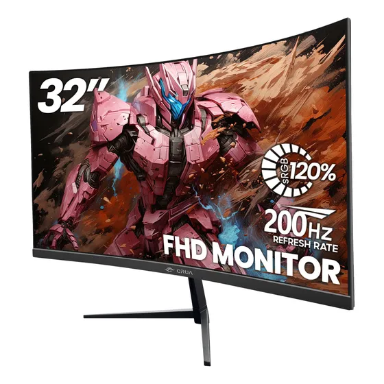 Monitor Curvo Crua De 32 Pulgadas Para Juegos Pantalla Va