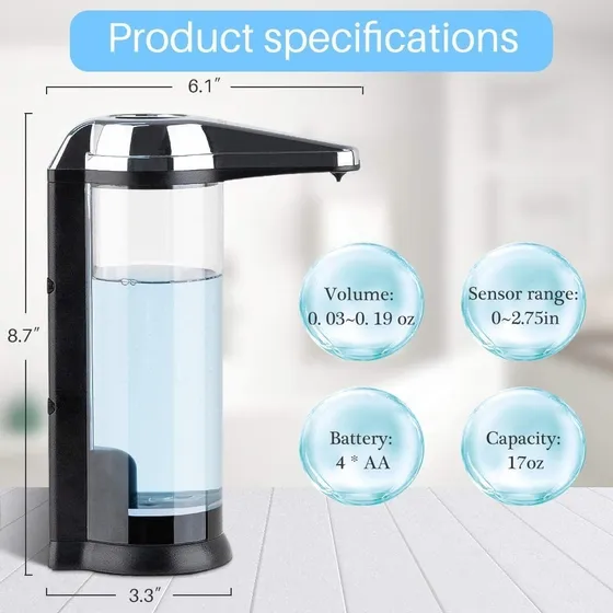 Dispensador De Gel Antibacterial Jabon Automático 500ml