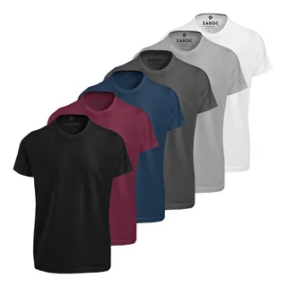 Kit 6 Camisa Camiseta Masculina 100% AlgodĂŁo 30.1 By Zaroc Kit 6 Camisa Camiseta Masculina 100% AlgodĂŁo 30.1 By Zaroc