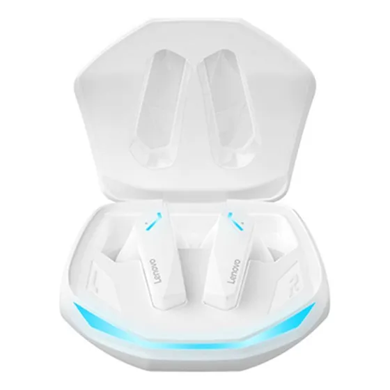 Auriculares In-ear Gamer Inalámbricos Lenovo Thinkplus Gm2 Pro 2s36005798hcd2004857 Blanco Con Luz Azul Led