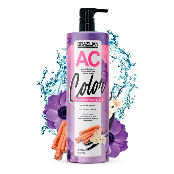 Acondicionador Brazilian Violeta Y Vainilla 1lt. Teñidos