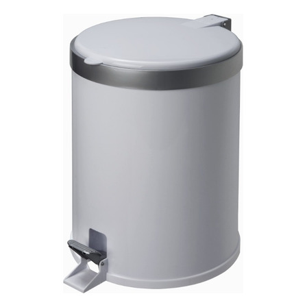 Lixeira Banheiro Pedal 5 Litros Plástico Cesto Escritório Cor Branco Lixeira Banheiro Pedal 5 Litros Plástico Cesto Escritório Cor Branco