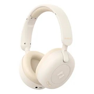 Headphone Havit H655bt Anc Hibrido Bluetooth 5.3 Multiponto 76h Cor Bege Headphone Havit H655bt Anc Hibrido Bluetooth 5.3 Multiponto 76h Cor Bege