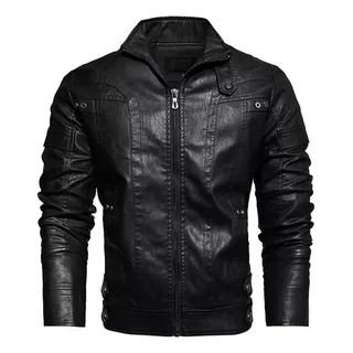 Jaqueta De Couro Com Capuz Masculina Jaqueta De Couro Com Capuz Masculina