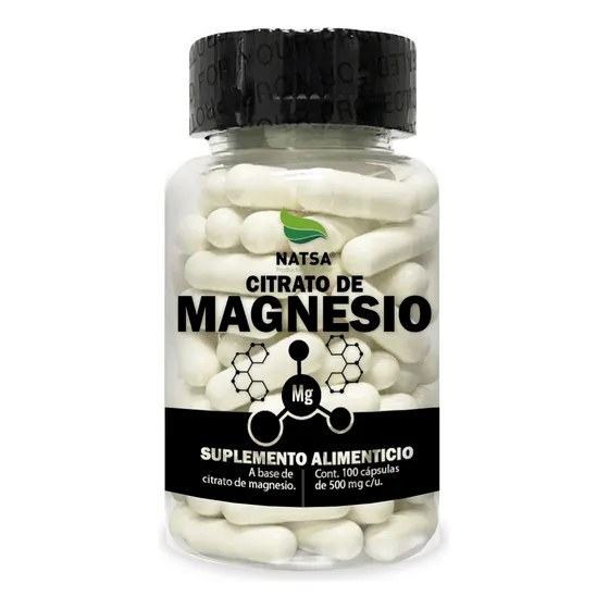 Citrato De Magnesio 100 Cápsulas, Calidad Premium, Duerme Mejor, Despierta Con + Energía, Alta Absorción