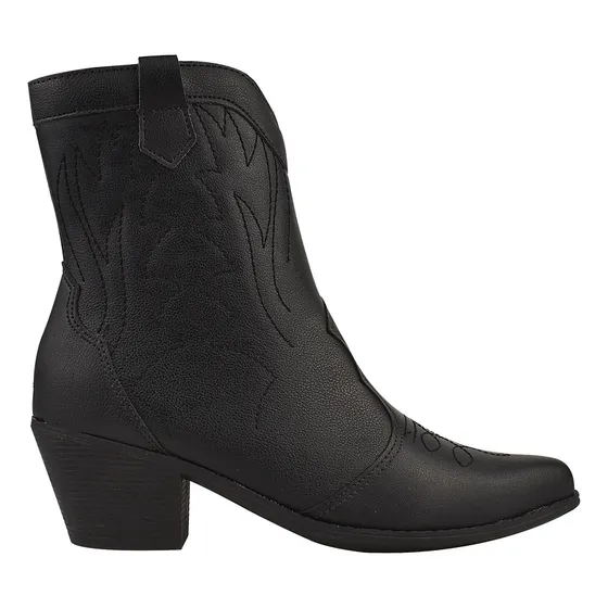 Bota Texana Feminina Bico Fino Cano Curto Country Rodeio