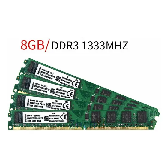Memoria Ram Pc Desktop 8 Gb Pc3-10600 Ddr3 1333 Mhz 1.5v