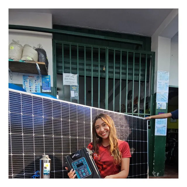 Bomba De Agua Sumergible De 1.5hp Con Panel Solar Marca Leo