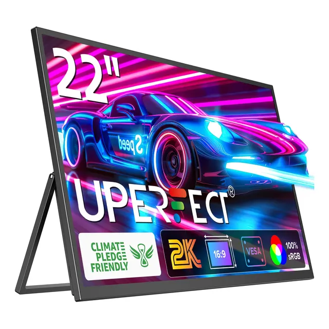 Monitor Portátil Uperfect De 22 Pulgadas Y 2 K Con Vesa Y So