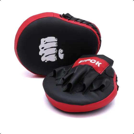 Manopla De Foco Aparador Para Treino Muay Thai Boxe Durável Cor Vermelho
