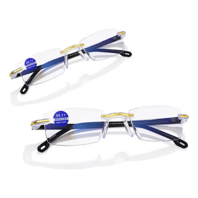 Kit De Lectura Tr90 Sapphire Titanium Ant Blue Light, 2 Unid