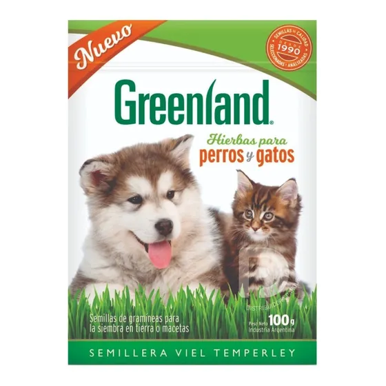 Semillas De Hierba Gatera Para Gatos Y Perros 100g Greenland