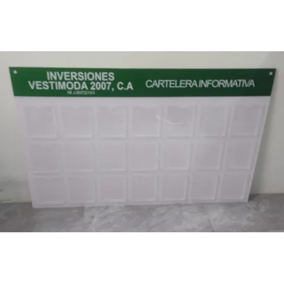 Carteleras Acrílicas Fiscal O Informativa