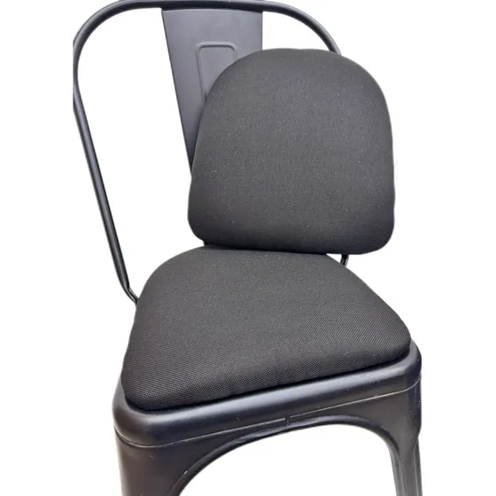 Asiento Almohadón P/tolix Tela Anti Desgarro Base Madera 