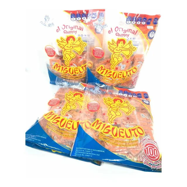 400pz Sobres Polvo Chamoy Miguelito Dulce Enchilado Acidito