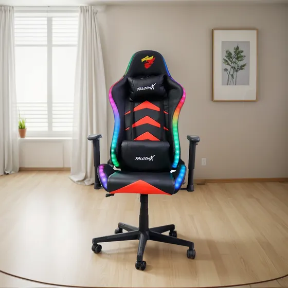 Silla Gamer Usb Falcon X Negro Rgb Sd-256