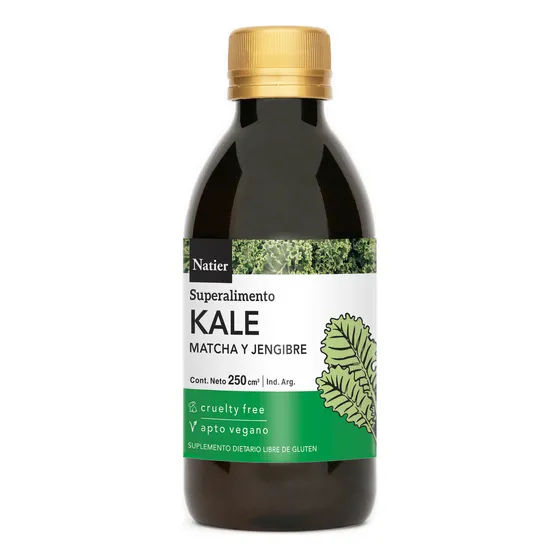Natier Jugo Kale Matcha Y Jengibre Suplemento Vegano 250ml