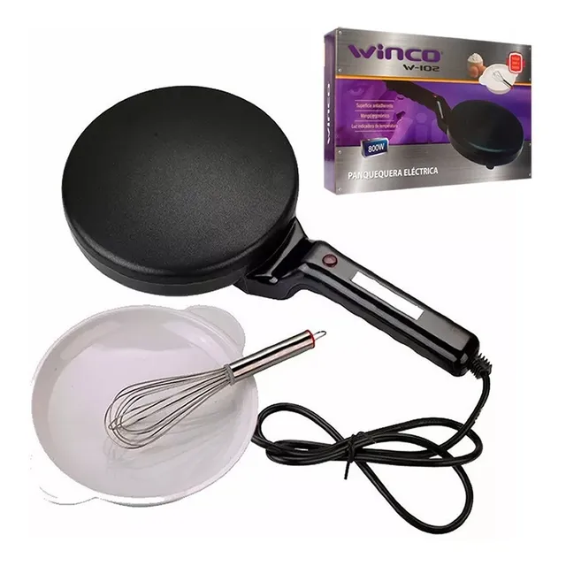 Panquequera Electrica Winco 800w +batidor+bowls Envio Gratis
