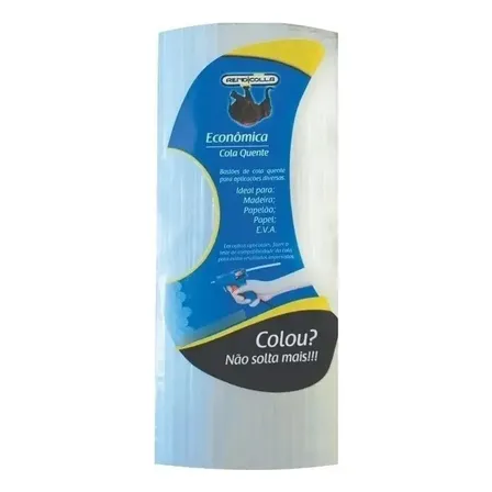 1kg De Bastão De Cola Quente Fina 30cm X 7mm Rendicolla Semi Transparente