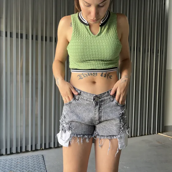 Top Mujer Deportivo Verde Estilo Quer