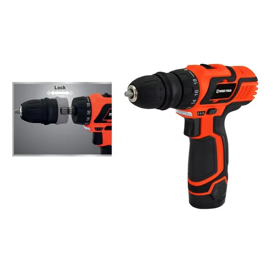Kit Taladro+atornillador Bateria 12v+maletin Acc Dowen Pagio