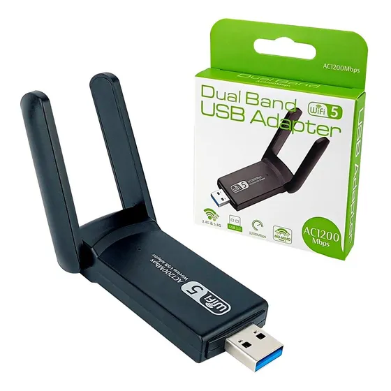 Adaptador Wifi Dual Band Ac1300 5ghz 1300mbps Antena Wireles