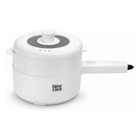 Panela Elétrica A Vapor 2l Multifuncional Antiaderente Branco 127v 60hz